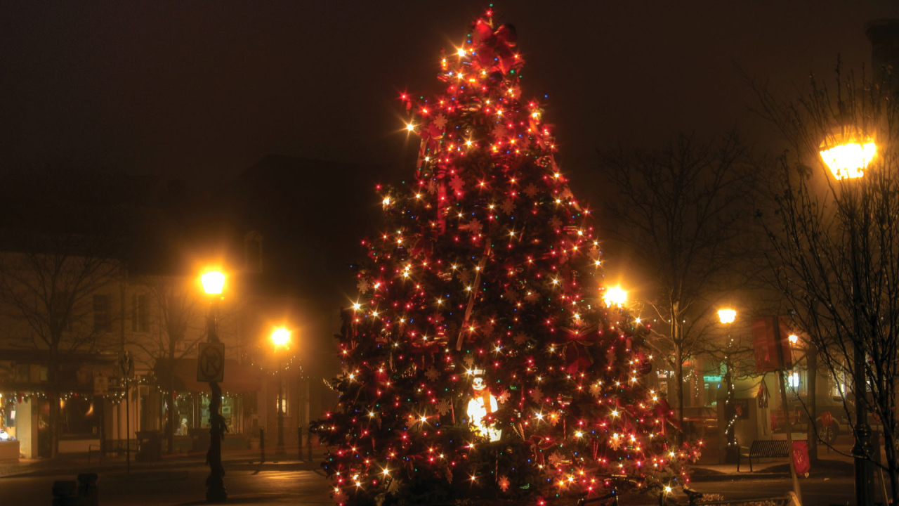 Новогодняя елка в провинциальном городе
