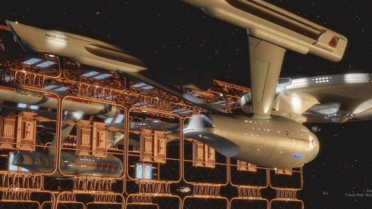 Космический корабль на стоянке