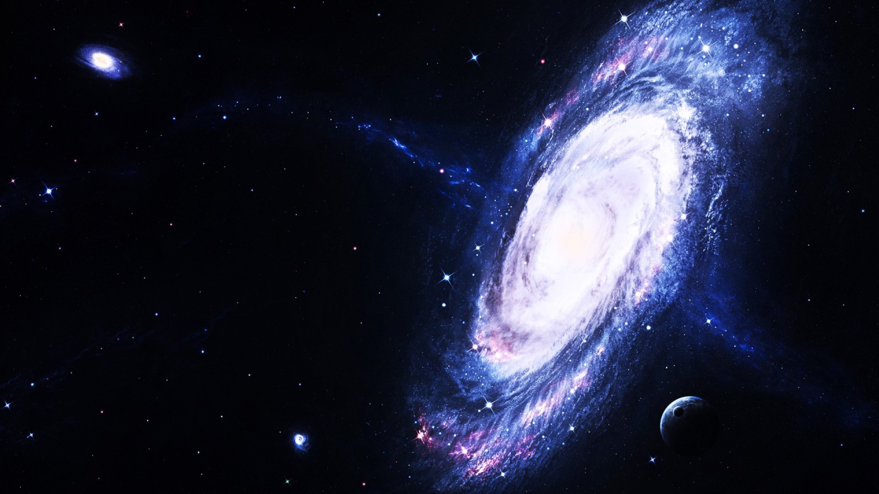 Спиральная галактика в космосе