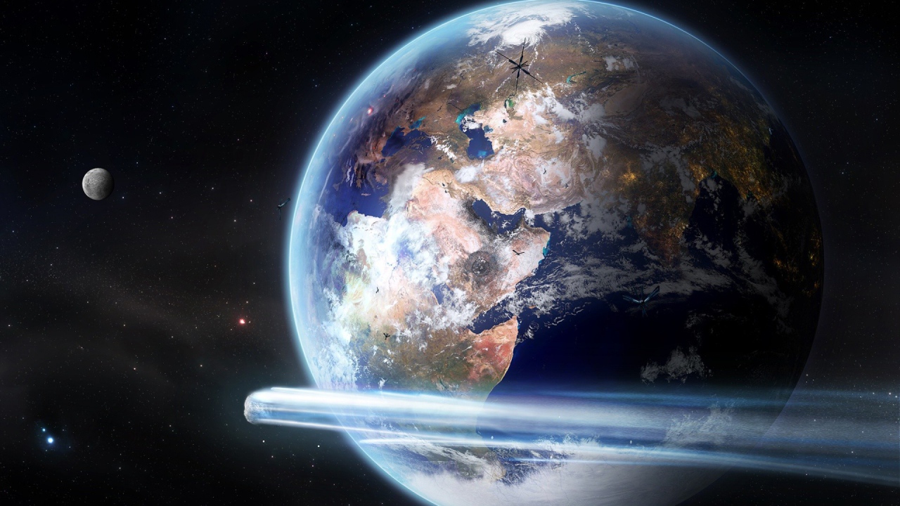 Вид на землю из космоса