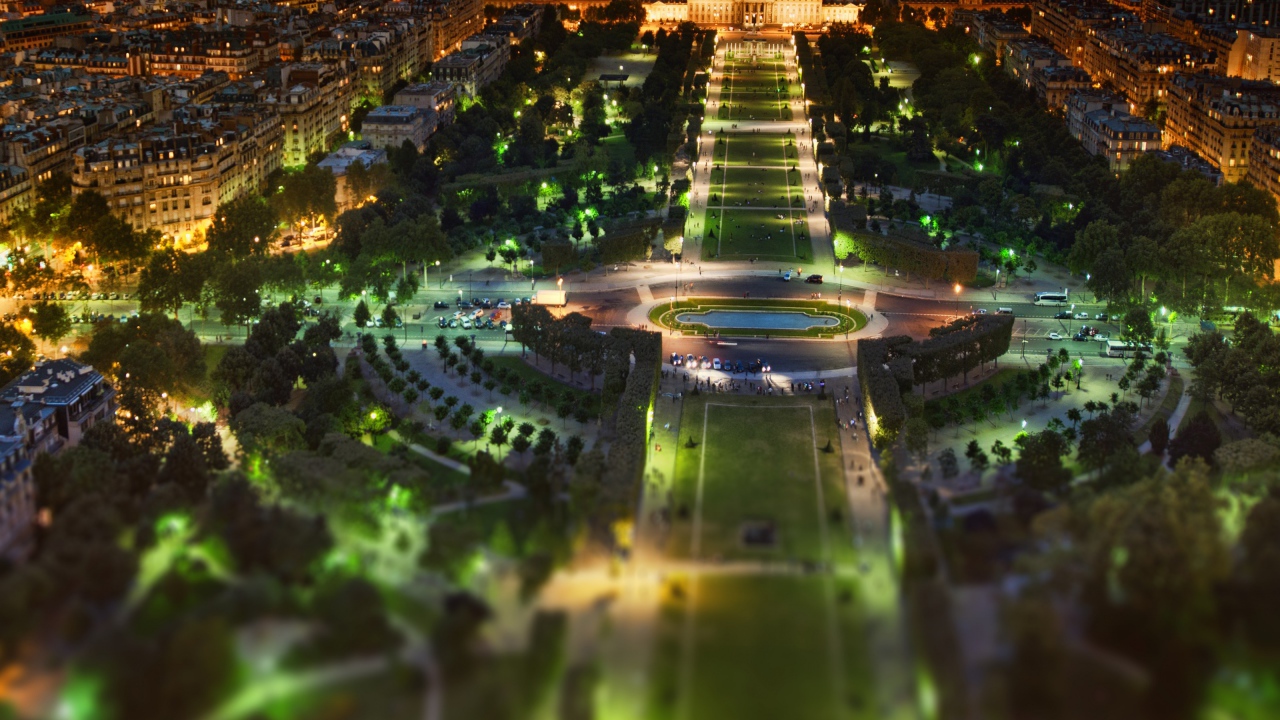 Ночная панорама Парижа