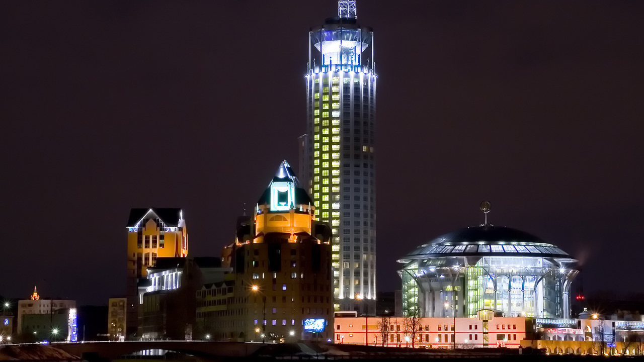Архитектура Москвы в ночное время