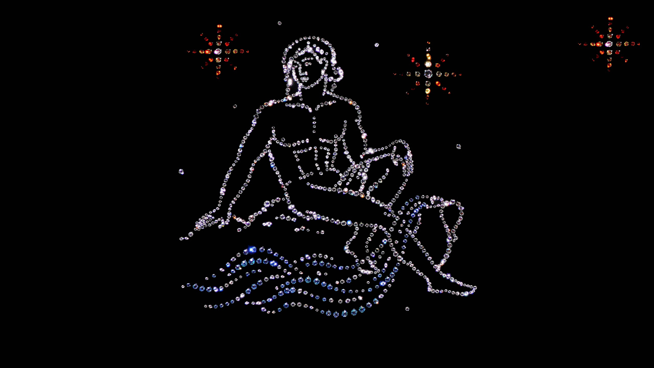 Водолей из драгоценных камней