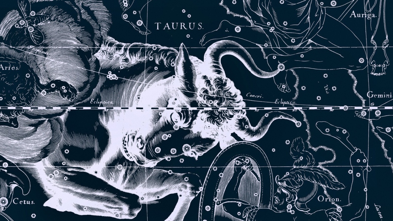 Карта звездного неба, телец