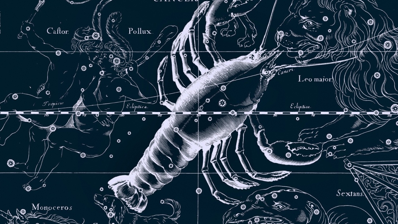 Карта звездного неба, рак