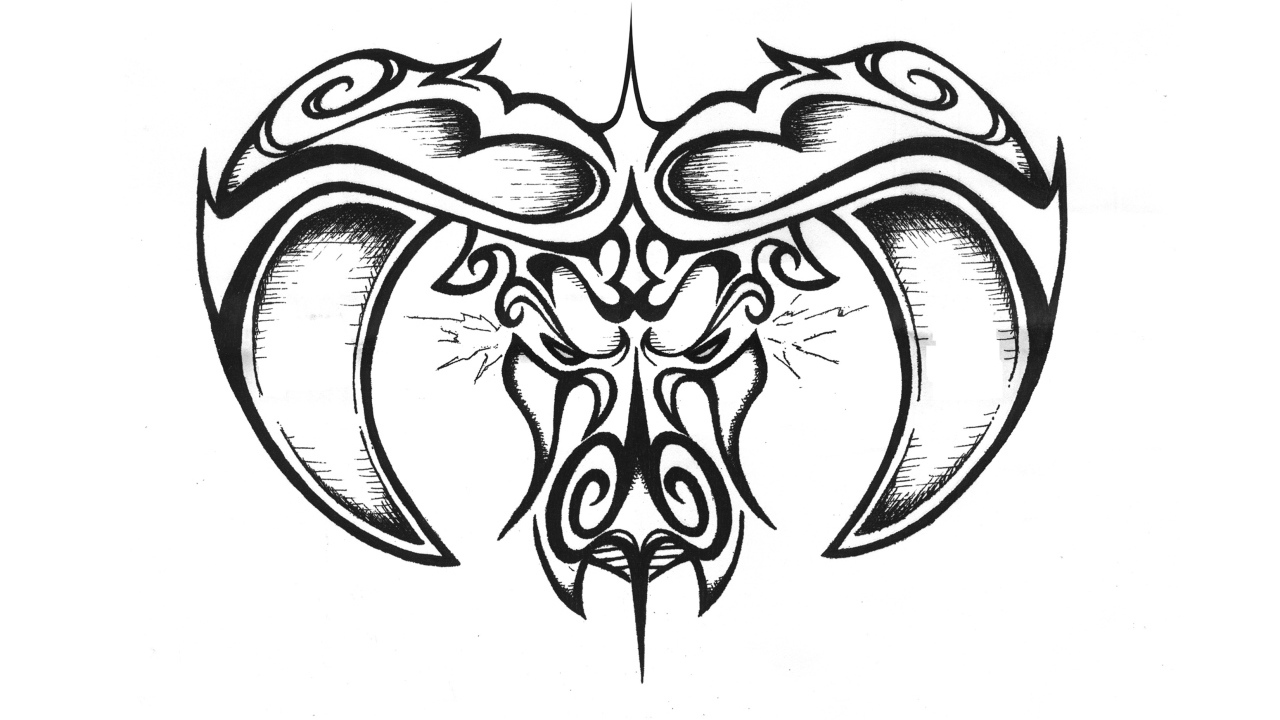 Телец на белом фоне