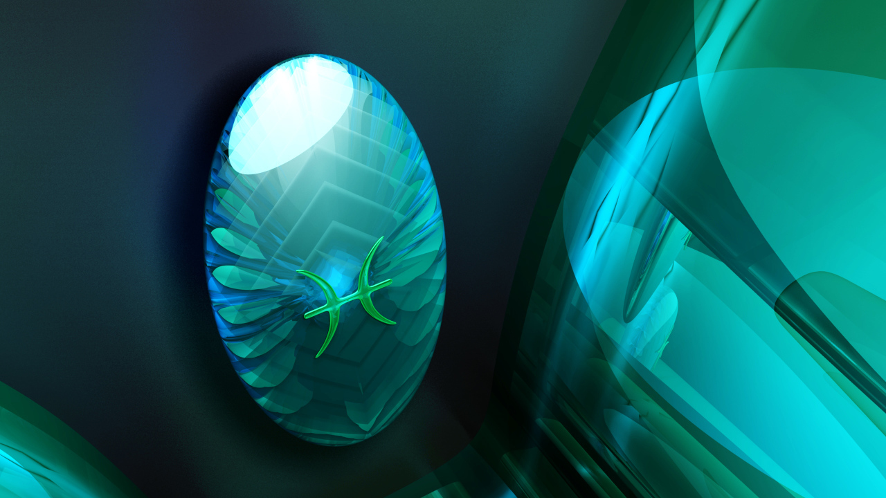 Знак зодиака рыбы, креативный рисунок