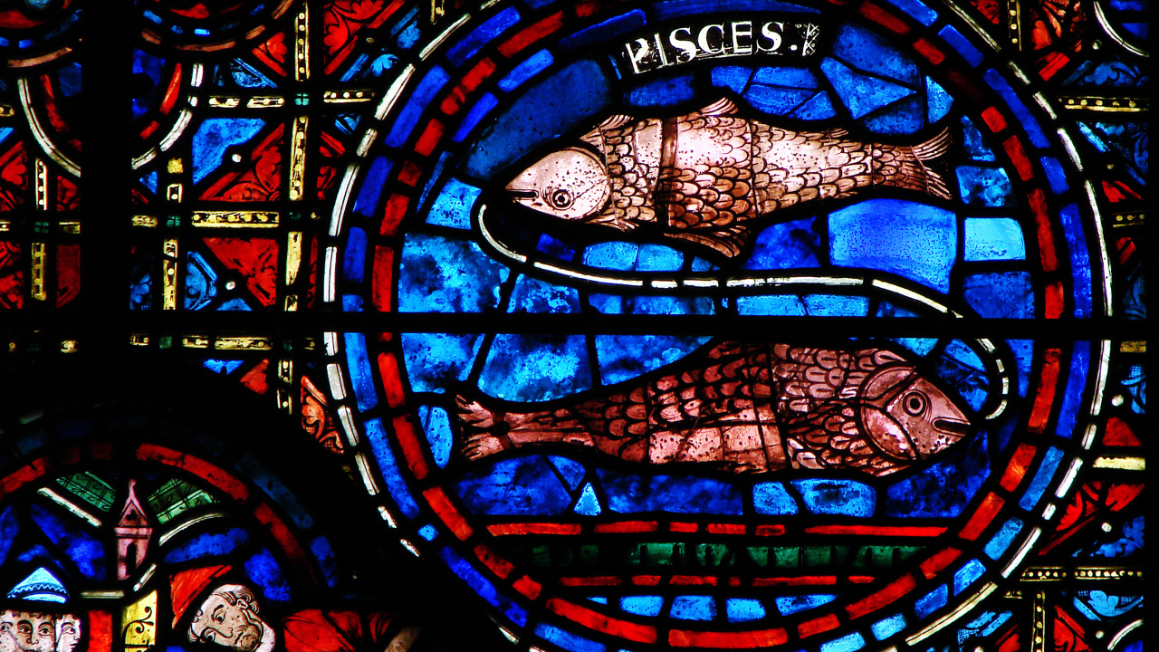 Рыбы, витраж