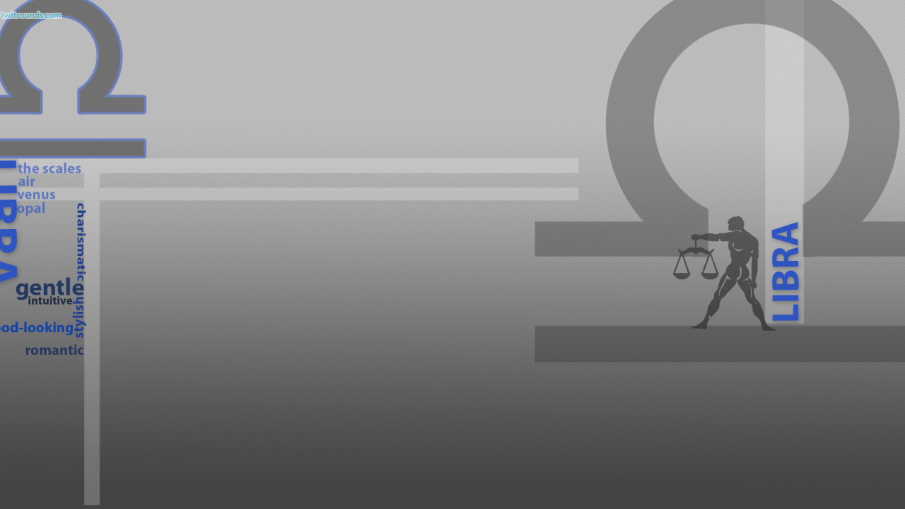 Знак зодиака весы, серый фон