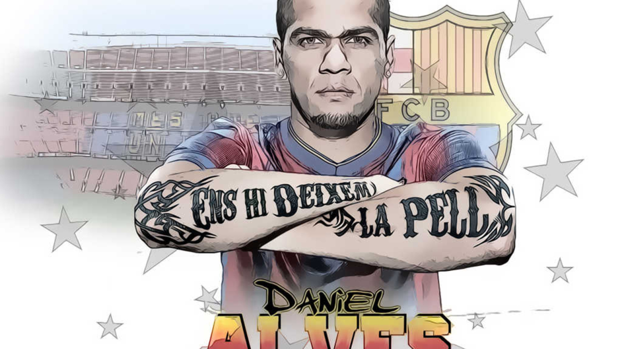 Барселона Даниэл Алвес татуировки