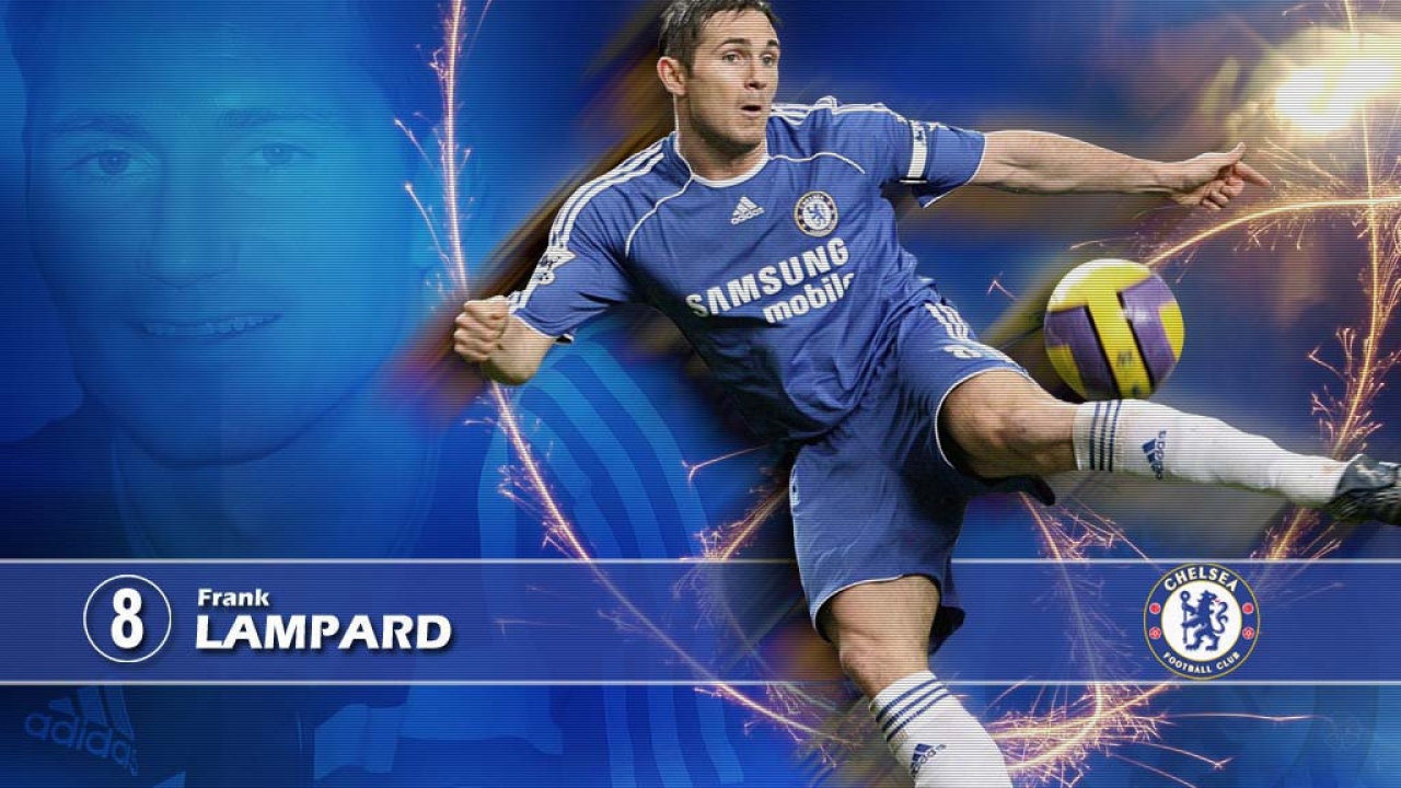  Челси Фрэнк Лэмпард бьет мяч