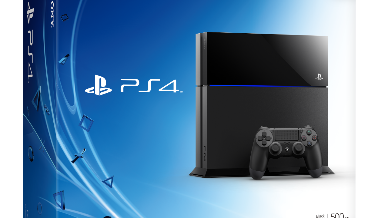 Коробка с консолью PS4