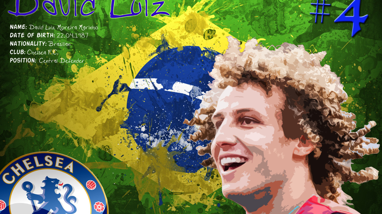 Лучший футболист Челси Давид Луис на фоне Бразилии