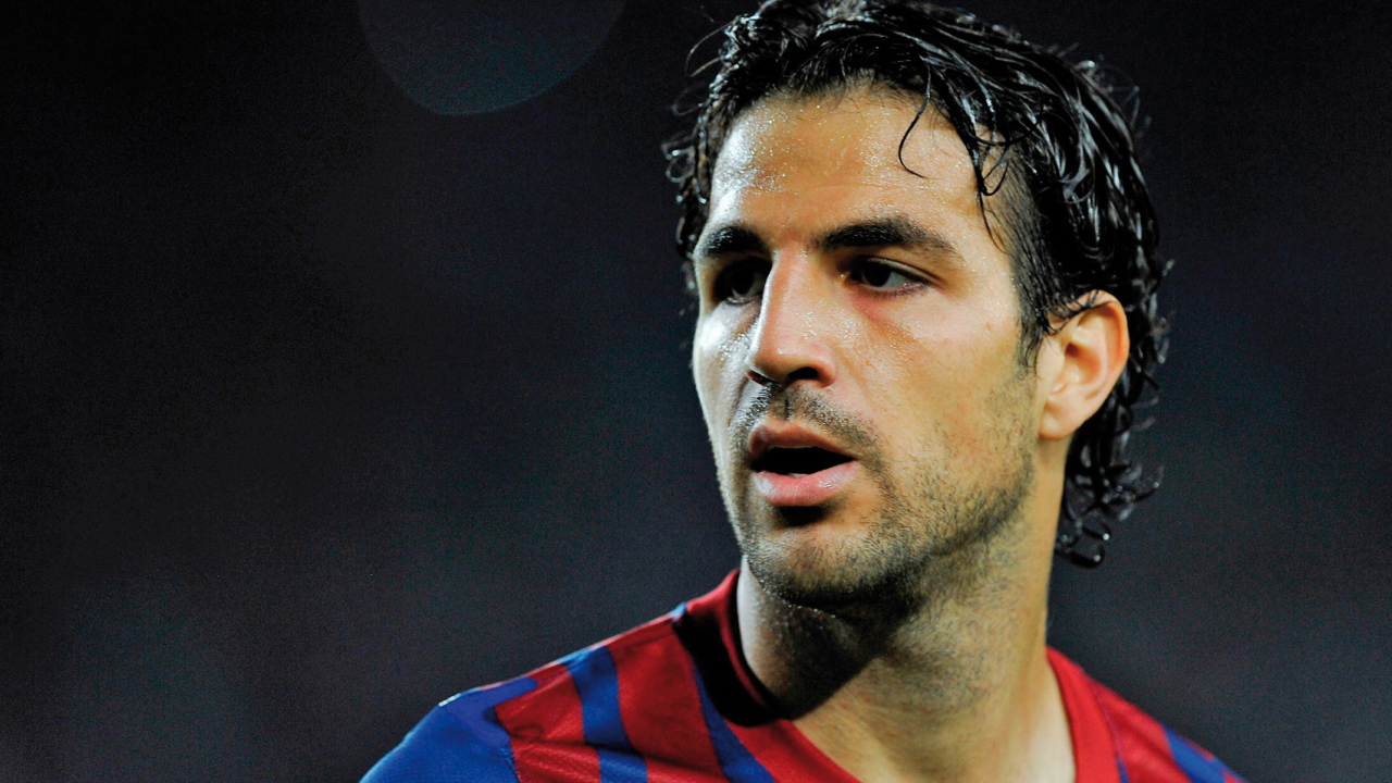 Лучший игрок Барселоны Франсеск Фабрегас лицо крупным планом