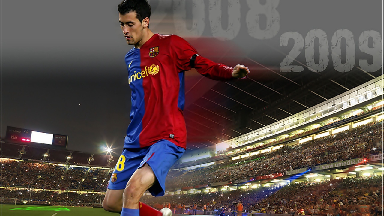 The football player of Barcelona Sergio Busquets 2008-2009