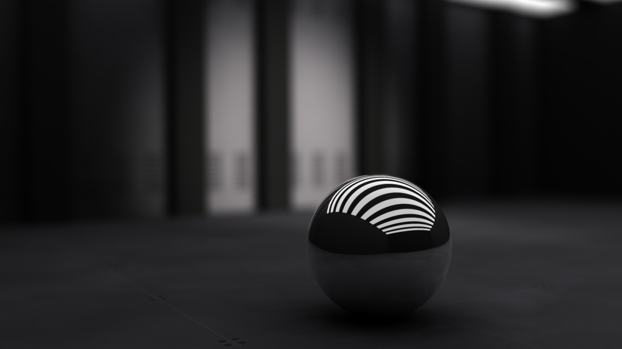 3D black ball