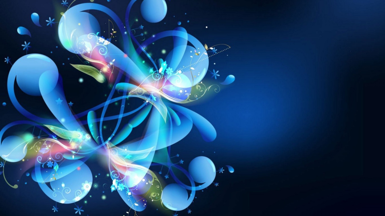 Абстракция на синем фоне