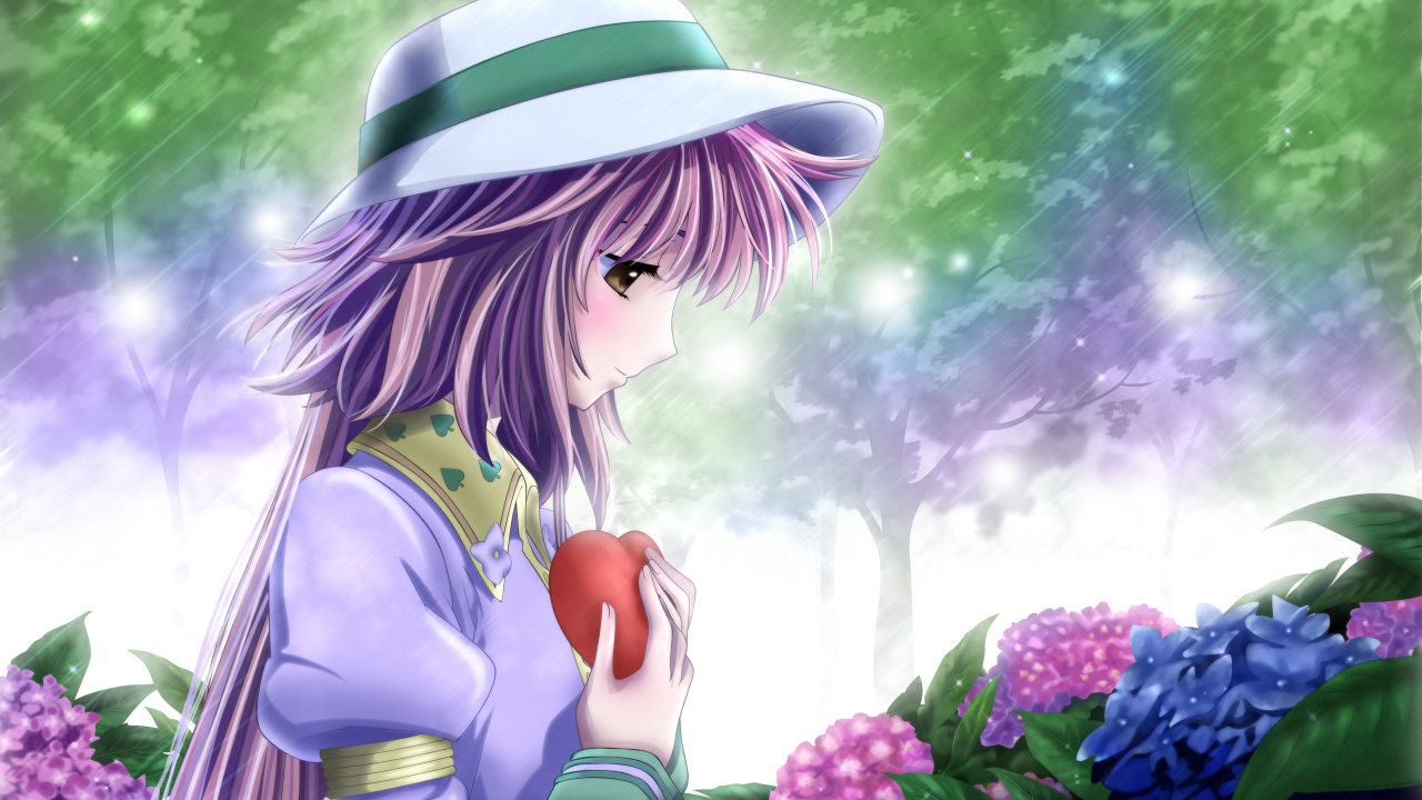 Девочка с сердечком в руках