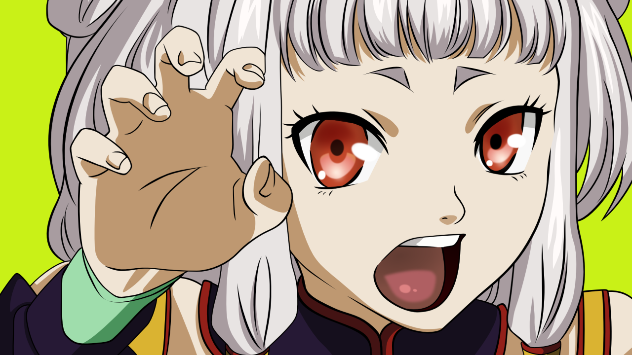 Агрессивная аниме девочка