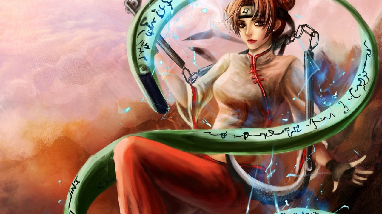 Девушка с чаками