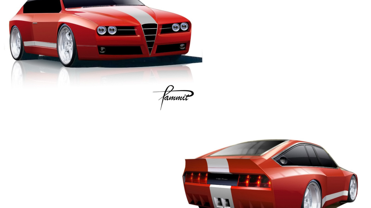 Красивый автомобиль Alfa Romeo gtv