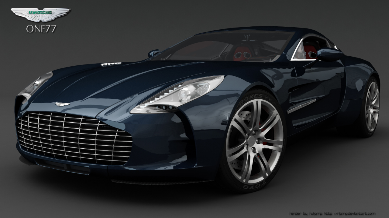 Черный Aston Martin one 77