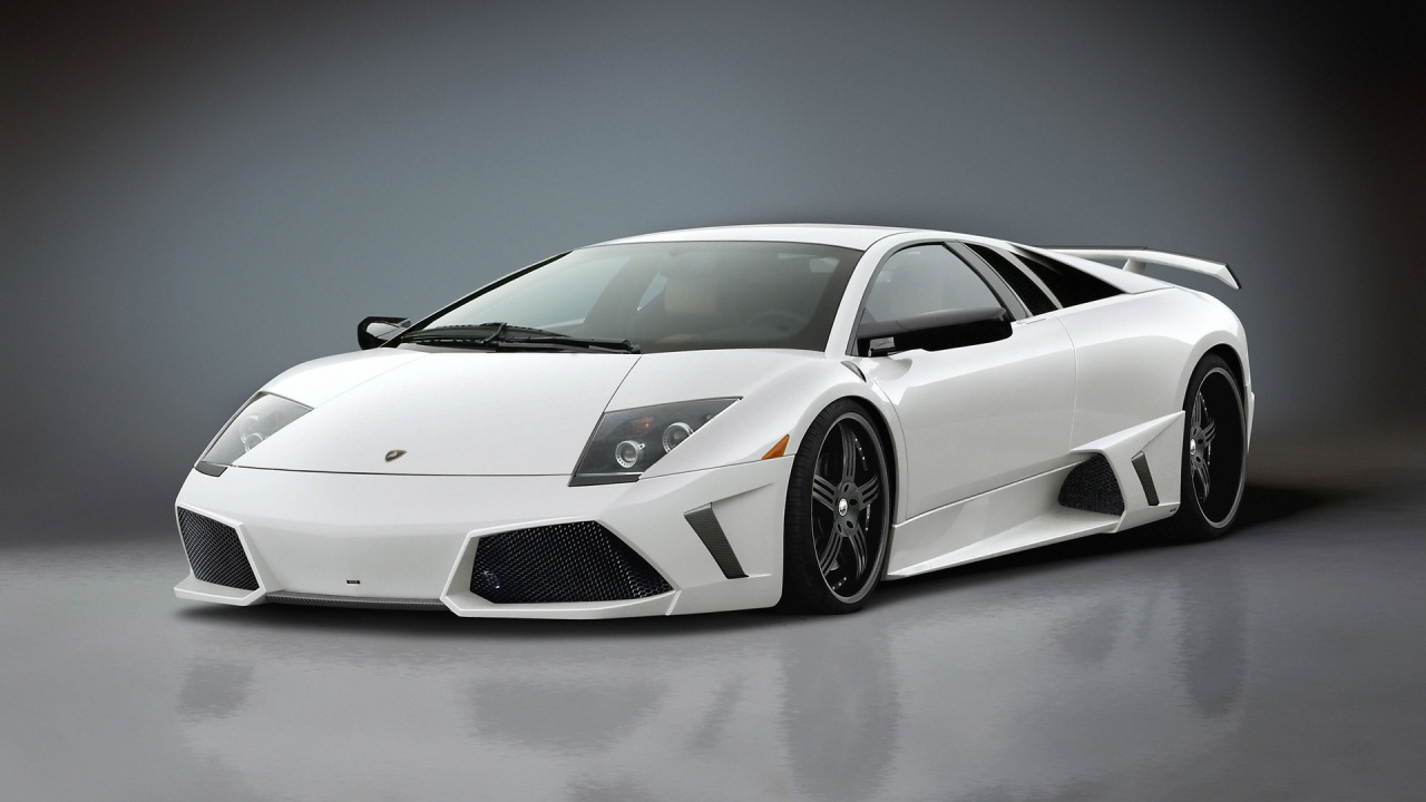 Белый Lamborghini Murcielago