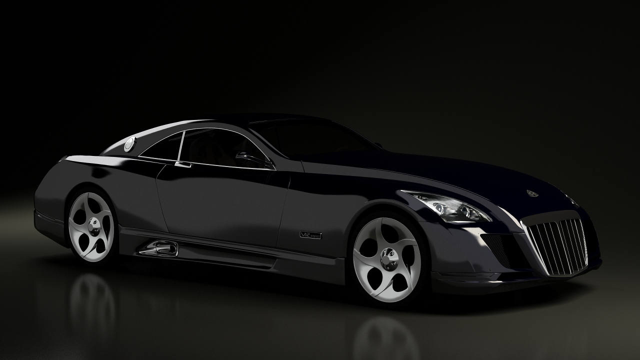 Автомобиль Maybach  Exelero на дороге