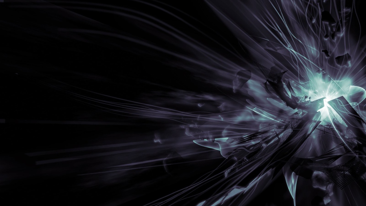 Взрыв на черных обоях