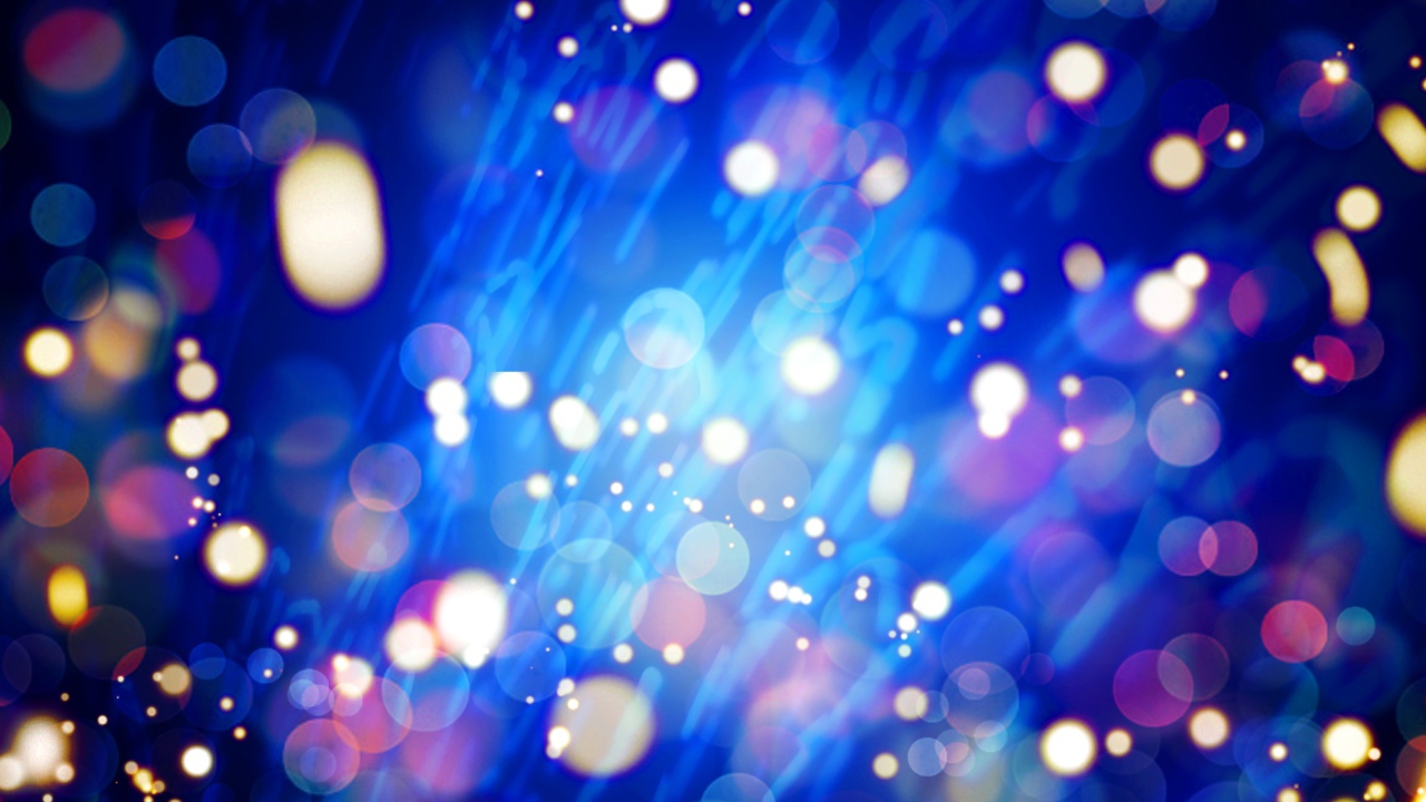 Огни на синем фоне