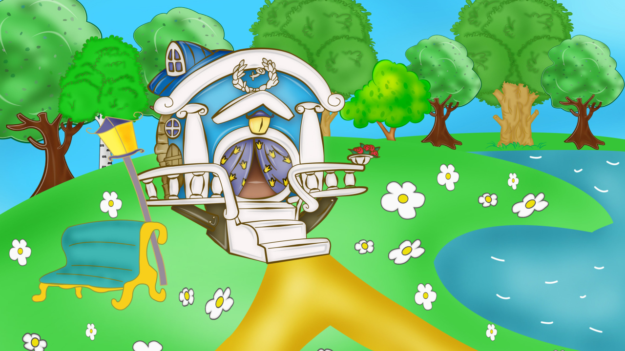 Домик в мультфильме Смешарики