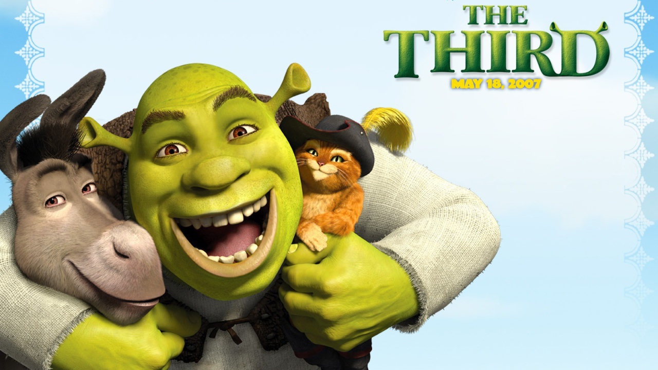 Шрек с ослом и котом