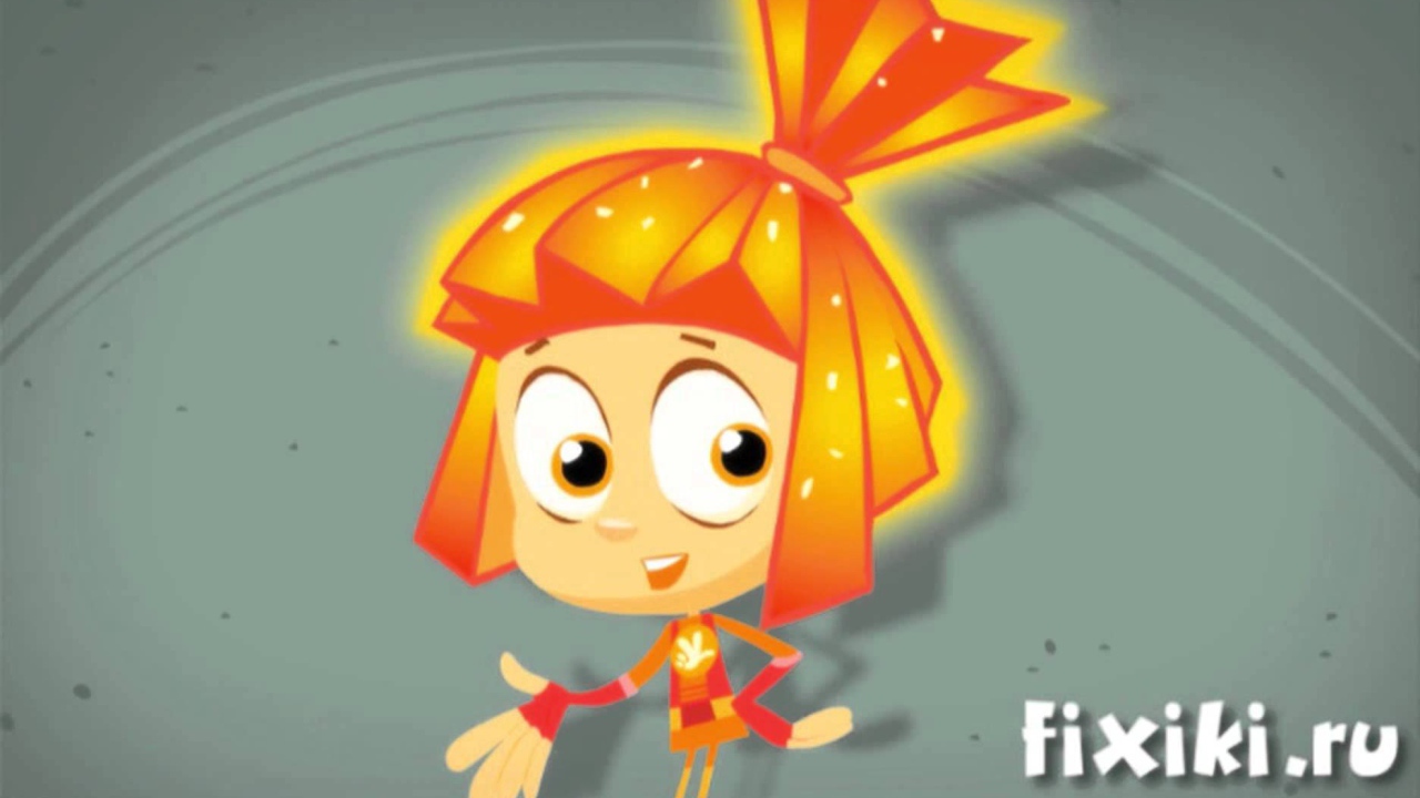 Рыжеволосая героиня мультфильма Фиксики