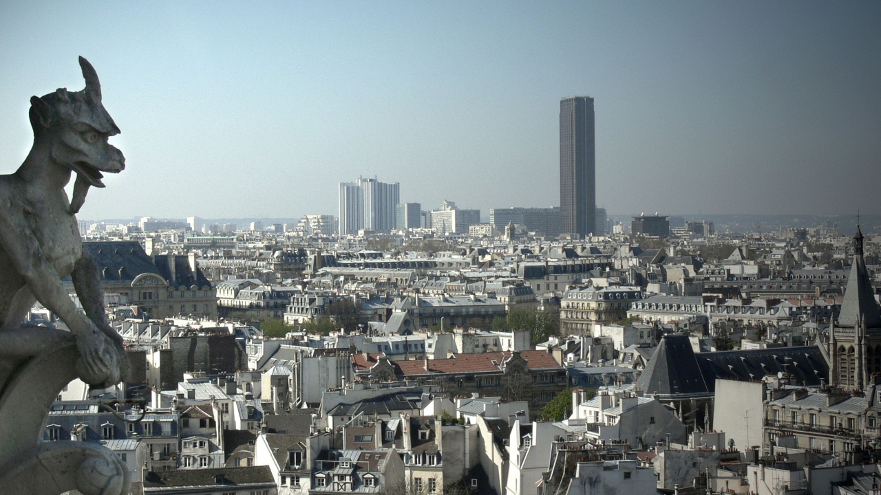 Вид на Париж с высоты