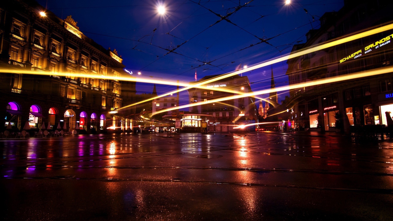 Вечерний город в германии