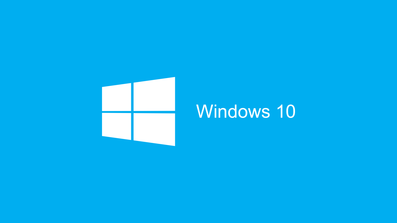 Голубой логотип Windows 10
