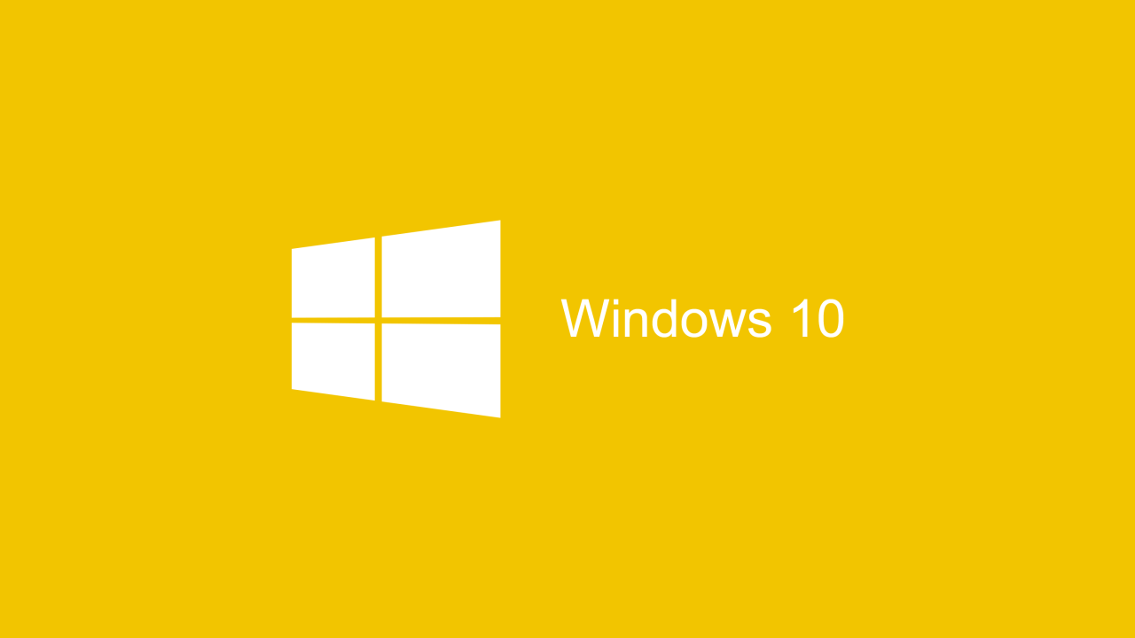 Желтый логотип Windows 10