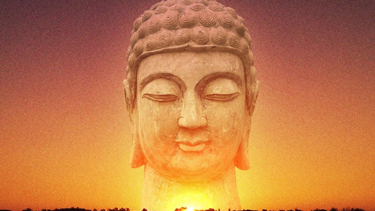Buddha's face in the sky