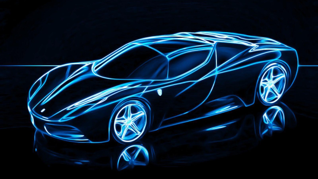 Автомобиль из неона