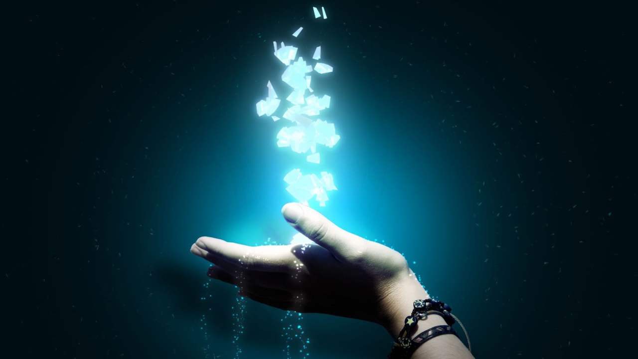 Лед рука и вода