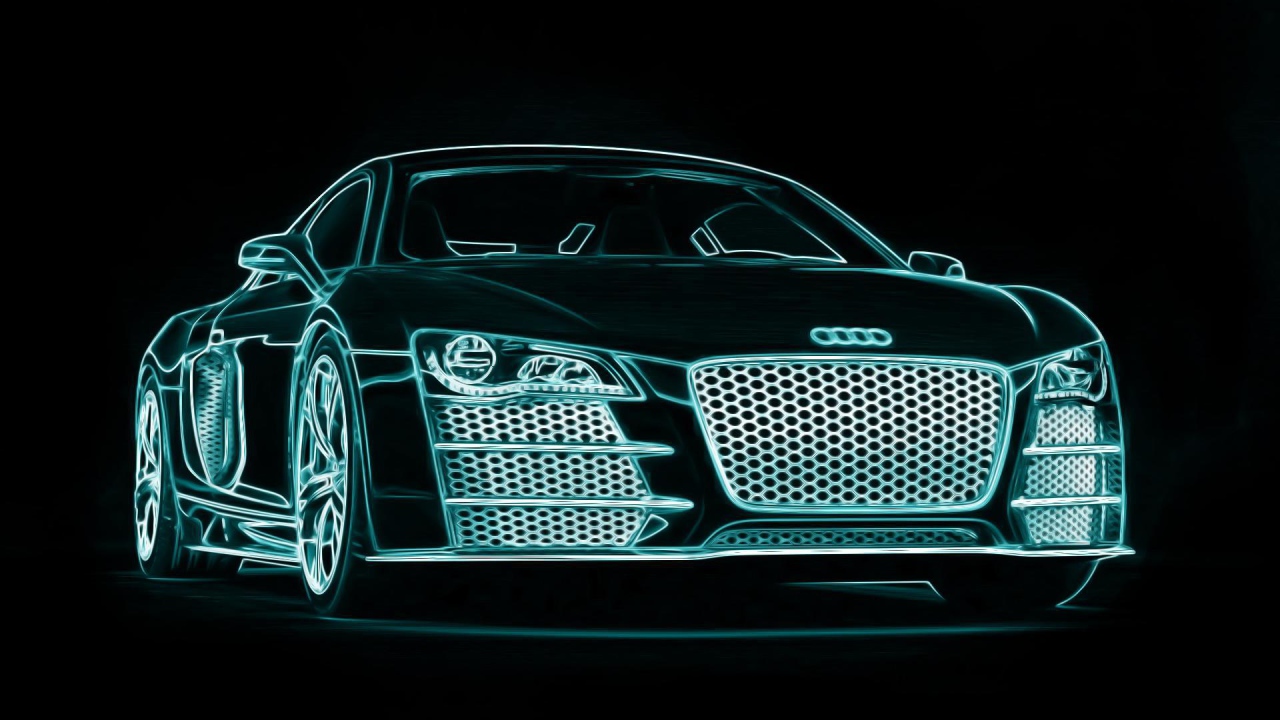 Неоновое Ауди