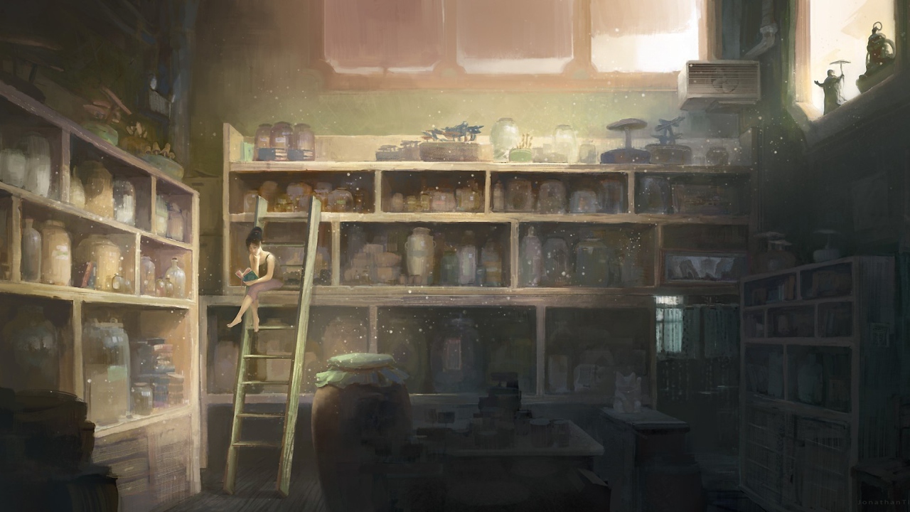 Девушка читает книгу