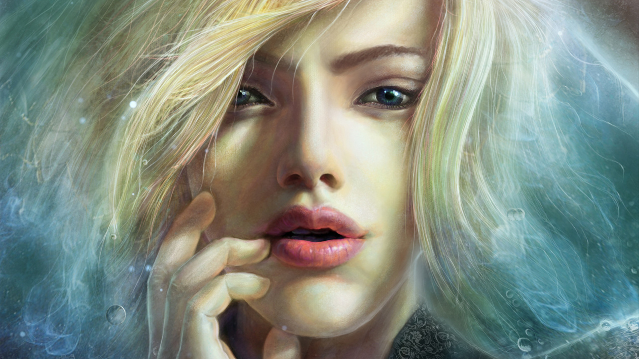 Портрет девушки с воздушными волосами