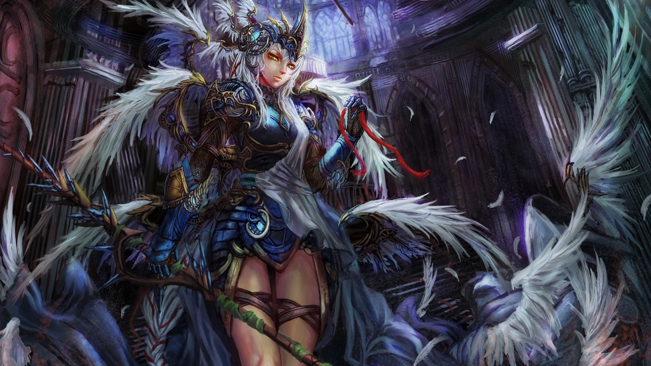 Девушка в перьях