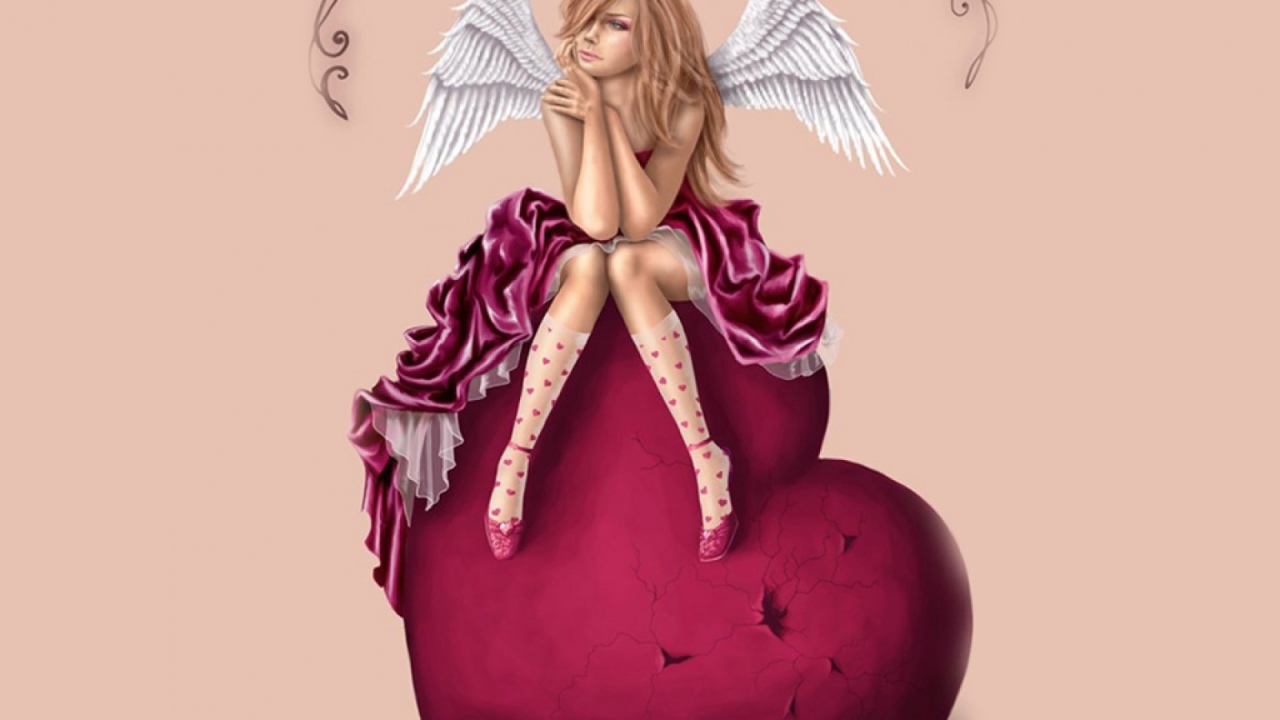 Ангел на сердечке