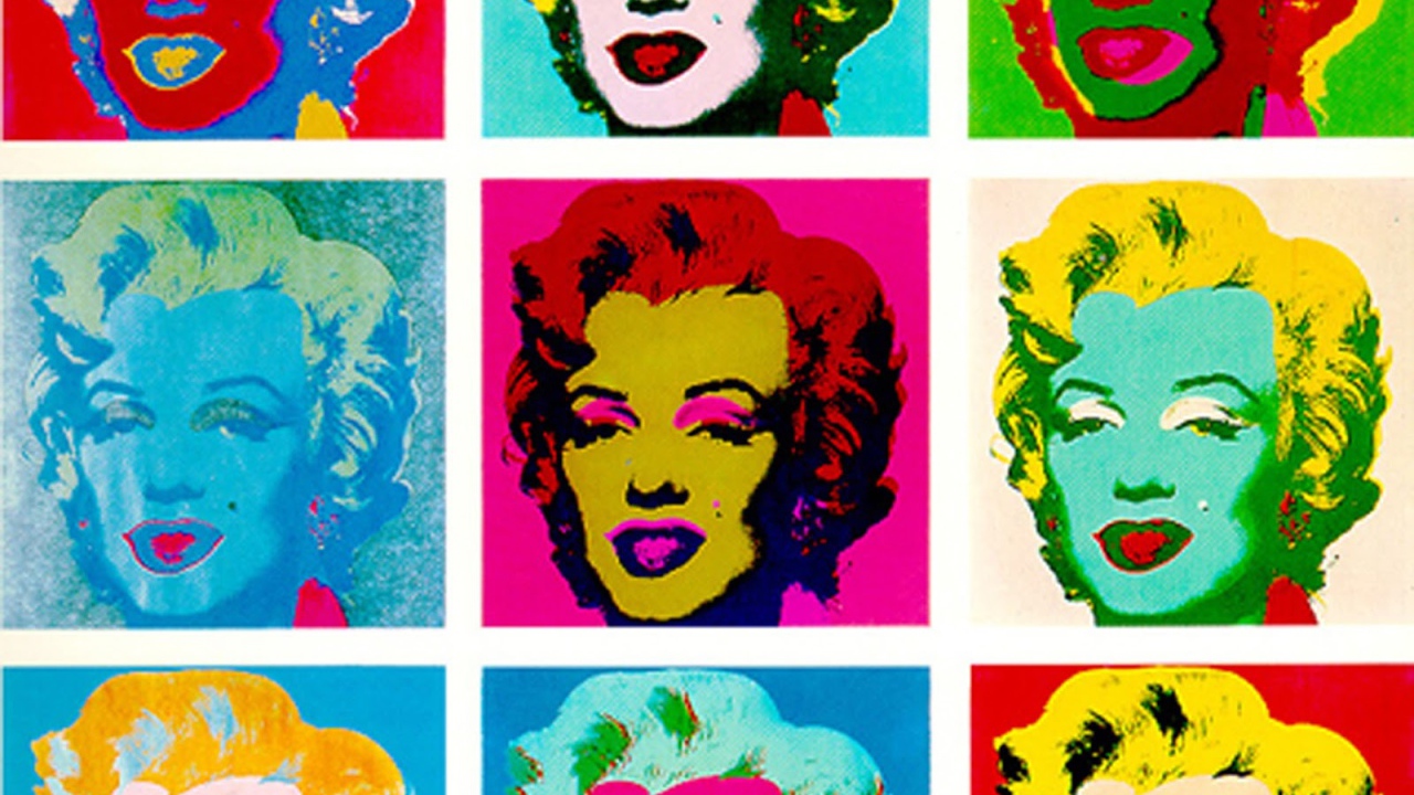 Картина Энди Уорхола Красочные головы