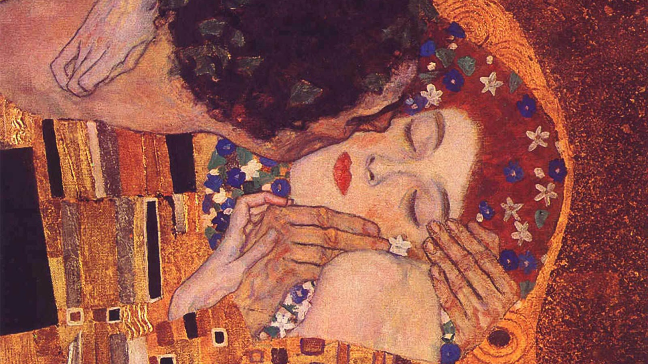 Картина Густава Климта - Поцелуй