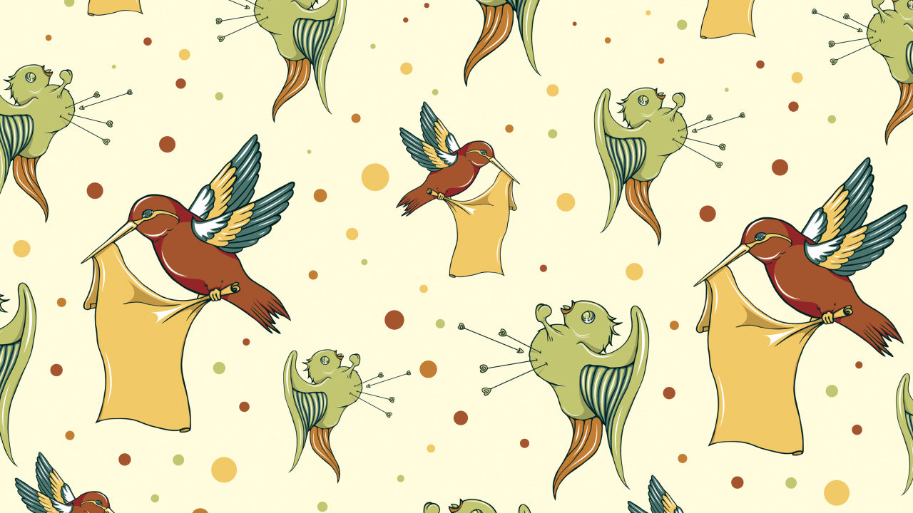 Рисованные птицы