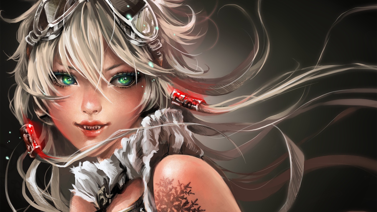 Зеленоглазая девушка вампир