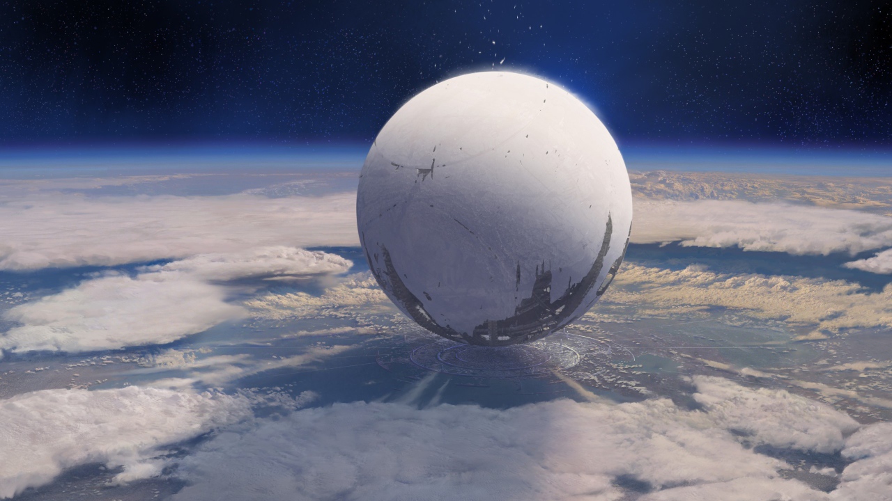 Огромный шар на планете